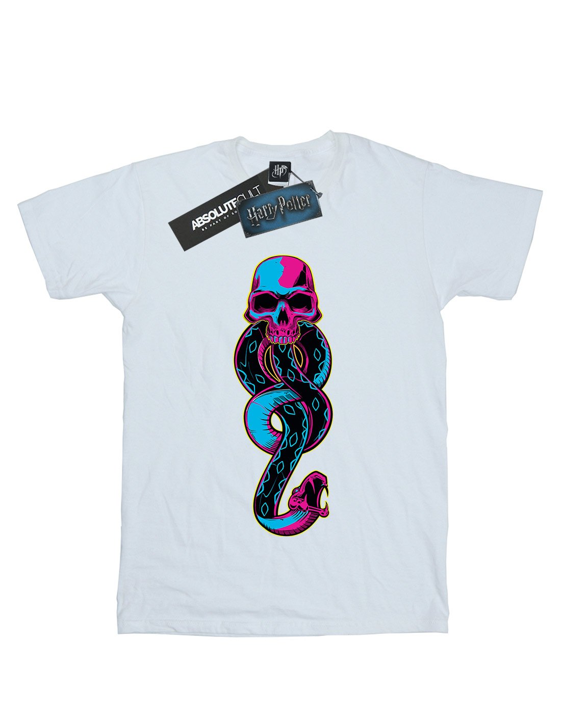 Absolute-Cult-Harry-Potter-Mdchen-Neon-Dark-Mark-T-Shirt