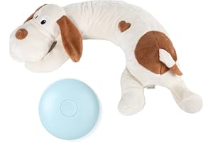 WEOK Heartbeat,Juguete de peluche para cachorros, cachorros, latidos, para perros, alivio de la ansiedad, juguete de ayuda conductual, mascotas, separación de la ansiedad