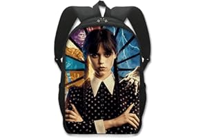 Qepakui Mercredi Sac À Dos Addams, Personnage De Film Adams Sac À Dos d'impression, Sacs À Dos Fantaisie Mercredi Addams Familys Vintage Sac D'école Mercredi Addams Sac À Dos D'école