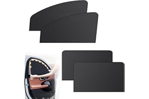 LTTEEA 4 Pcs Magnetic Car Side Window Shades Universal Car Sunshades UV-Blocking Sun Shade Windscreen Cars Window Curtains Blinds for Baby Pets Safety Privacy Fits Most Vehicles Black
