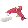Themisto - Built With Passion Glue Gun With Glue Sticks 40W Hot Melt Glue Gun With Anti Drip For Arts And Crafts, Diy Projects |Leak Proof Glue Gun (10 Pc Glue Sticks, Pink) - Corded Electric