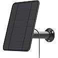 4W Solar Panel Compatible with Reolink Argus 2/Pro/Eco/Go/Go PT/PT/3 pro only, Includes Secure Wall Mount, IP65 Weatherproof,13.1ft Power Cable (1)（Black