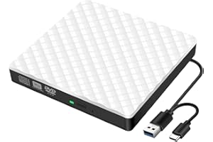 NICEJOOE External DVD Drive for Laptop,USB 3.0 CD/DVD +/-RW Drive Portable CD DVD Player Burner Reader Writer,CD ROM Drive Compatible with Macbook Desktop PC Linux Mac OS Pro Windows 11/10