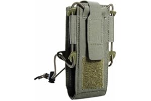 Tasmanian Tiger TT Digi Radio Pouch Molle - Custodia ultrasottile per radio digitale con protezione display in vinile, colore: Grigio pietra oliva