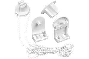 SHENLONG Roller Blind Fittings Replacement Repair Kit,25mm Plastic Spares,Curtain Brackets Accessories with Beaded Chain Spare Kit for Curtain Rods/Blackout