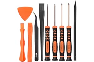 Cleaning Repair Tool Kit for PS4 PS5, TECKMAN TR9 Torx Security Screwdriver with PH00 PH0 PH1 Phillips Screwdriver Set for Sony PlayStation 4,5 Main,Controller Tear Down and Dust Removal