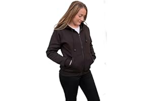 BIKERS GEAR AUSTRALIA BIKERS GEAR UK FELPA DI QUALITA' PER DONNA FODERATA IN KEVLAR PER LA MASSIMA PROTEZIONE NERO TAGLIA EU 40