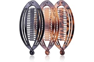 ‎WEDDHUIS WeddHuis 3 x Fish Comb Hair Clip Banana Clip Hair Comb Hair Accessories Hair Crab Jewellery Clip