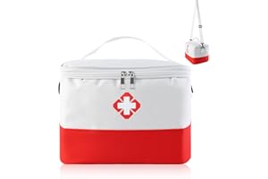 Zasjon Trousse de Secours Vide Étanche Trousse Pharmacie Voyage de Grande Capacité, Sac de Médecine Portable AVCE Sangle, Sac DUrgence Médical pour Activités de Plein Air, Maison, Voyages