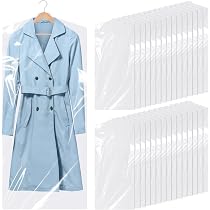 10 Housses Vêtements Transparentes HERKINDNESS - Protection Poussière - PEVA Lavable - Pour Cintres