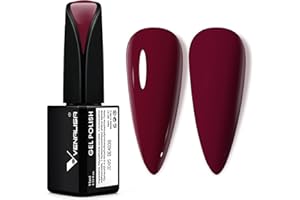 ‎V VENALISA VENALISA UV Nagellack Dunkelrot Gellack Nagellack Gel für UV Nagellampe Langlebige Maniküre Nagelgellack Soak Off Nail Gel Polish Rot 15ml