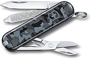 Victorinox, Classic SD, Couteau de Poche Suisse, Multifonction, Léger, 7 Fonctions, Petite lame, Lime à ongles, Tournevis 2,5 mm