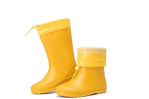 DREAM PAIRS KIDS Bottes de Pluie pour Enfants Imperméables et Légères Bottines Antidérapante Durable
