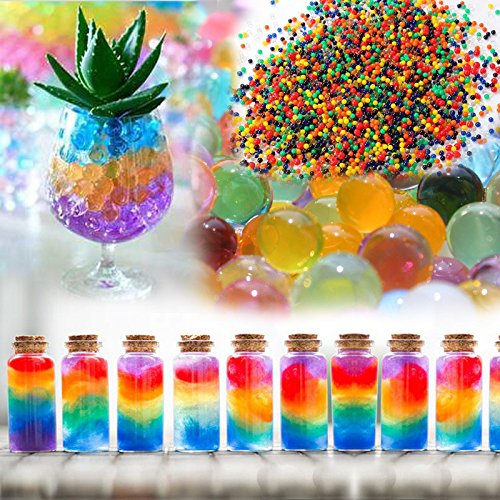 Cdet 10 Packs 1000 Tabletten Wasserperlen, Kristallkugeln wachsen magisch für sensorische Kinderspiele Spielen, Fuß Spa Pflanzen Dekorationen Kristall Schlamm - 7