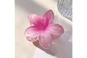 SBYHBHYDS Ei-Blume Haarklammer für Dickes Dünnes Haar,1 Stück rutschfeste Acryl niedliche Blumen Haarspangen Große Haarklammern für Frauen Mädchen Haarstyling Strand Party Pool Urlaub Zubehör (C, One Size)