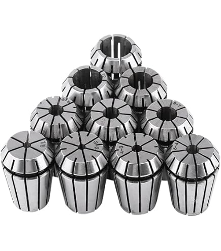 65Mn Spring Steel Collet Collet Chuck, 2Pcs ER11 Spring Collet Chuck Holder 1/4″ 1/8″ 65Mn Steel Collet Set For Cnc Machine And Milling Lathe Tools ER32 Collet