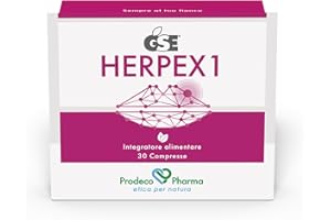 Prodeco Pharma GSE HERPEX1 30 Compresse - Integratore Alimentare a Base di Estratto Semi di Pompelmo, Uncaria, Alga Dulse e L-Lisina