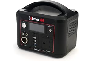 Böhmer-AG EcoPower Portable Power Station 600W Surge Power 78000mAh/280.8Wh Battery Pure Sine Wave Solar Generator 220-240V Fast & USB PD 60W Charge, Outdoor, Camping, Travel, Home, Campervan