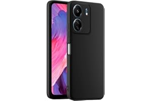 HULLIN Funda de Silicona Colorida para Teléfono, Adecuada para Redmi 13C (4G) / Poco C65 (6.71") - Negro