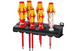 Wera 160 I/7 Rack Zestaw Wkrętaków, Czerwony/Żołty, 6 sztuk