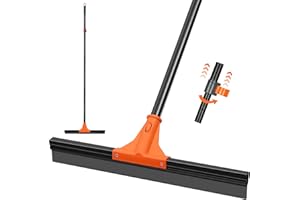 JEHONN Floor Squeegee Heavy Duty with 148 cm Long Handle, Rubber Scraper Broom for Wet Room Garage Concrete Bathroom Tile Marble Shower Glass Shop Deck Window Indoor Outdoor