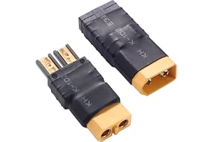 Lyeteung 2 ST Kompatibel med Traxxas till XT60 Adapter, XT60 Hane / Hona till Kompatibel med TRX Hane / Hona Kontakt, för RC LiPo Batteri