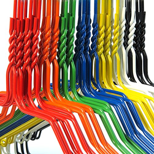 50 beschichtete Draht-Kleiderbügel in verschiedenen Farben, 40cm, Hangerworld - 2