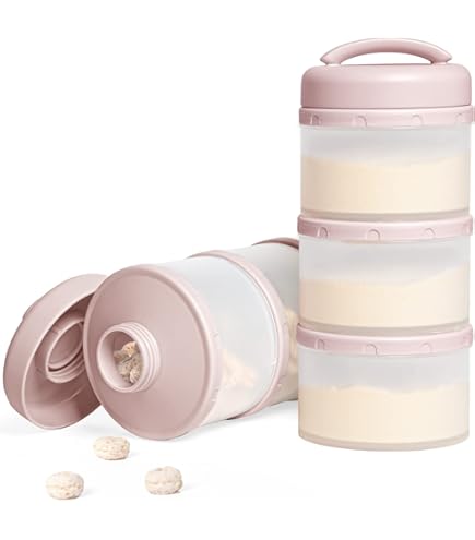 Doseur Lait En Poudre Mepal Mio - 3 Compartiments Empilables, Design Forest Friends