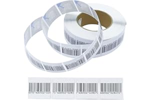 ‎PACABA Pacaba Étiquettes Antivol Souples RF EAS 8,2 MHz Carrées 1,5 x 1,5 Pouces Autocollants de Sécurité pour Magasins et Vêtements, Prévention des Pertes, Faux Code-Barres (1000)