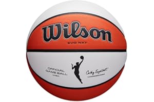 Wilson Pelota de Baloncesto WNBA Official Game Ball, Interior, Cuero, Tamaño: 6, Marrón/Blanco