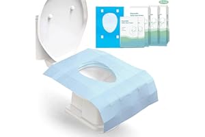 YQBFTC 30 Pezzi Copriwater usa e getta,Copri WC Usa e Getta per Bambini/Adulti/donne incinta,Impermeabile e Pacchetto Singolo Copriwater Usa e Getta Igienici Copriwater portatile da Viaggio Campeggio
