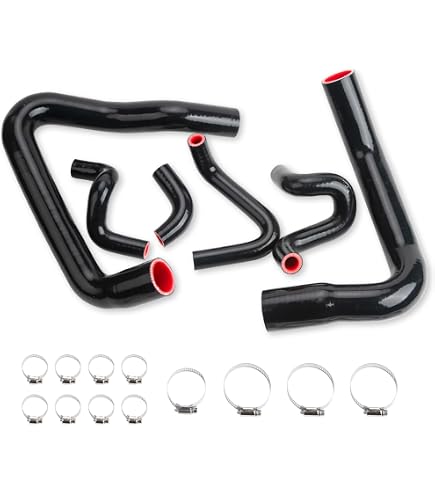 Red Silicone Coolant Radiator Hoses – 1986-1993 Ford Mustang 5.0L GT LX Cobra – GMR - View #2