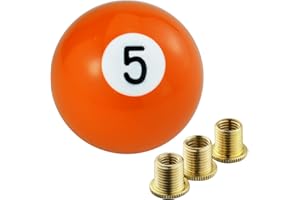 Padaodao Shift Knob Number 5 Billiards Gear Lever Stick Shifter for Most Manual Transmission Vehicles SUV Truck, Orange