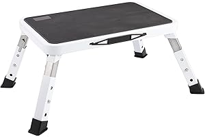 JADDUO Marchepied pliable, réglable en hauteur, avec plate-forme antidérapante, en acier, avec sécurité, pour adultes ou enfants dans la cuisine, la maison, le bureau