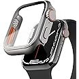 VEMIGON Tough PC Case Compatible with Apple Watch Series 9/8/7 45mm, Change to Ultra Look Cover, Converter Case Bumper Upgrade to Ultra 2/1 Apperance with Screen Protector for iWatch 9, 8 and 7 (45mm)