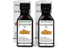 SIBERIAN GREEN Pack de 2 - Huile de graines d'argousier de Sibérie 100% naturelle extra vierge pressée à froid 2x100 ml