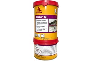 SIKA - Adhesivo Epoxi - Estructural y bicomponente - Sikadur-32+ gris - Construcción - Pegado, fijación y anclaje - Soportes secos o húmedos - 1 kg