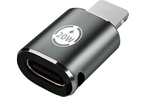 Bisienya Lightning to Usb C Adapter, 20w Usb C Female Adapter Fast Charging Compatible with Iphone14/13/12/11/11pro Max/Xr/Xs/X/8/I-Pad Pro Convert Macbook Type-C Charging Cable Data Sync Converter