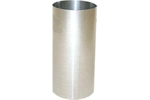 Kamino-Flam Tuyau de Poêle en Acier Aluminié à Chaud Ø 100 mm Longueur env. 250 mm, Tube Droit pour Conduit de Fumée Inoxydable, Tuyau de Raccordement au Conduit de Cheminée Testé EN-1856-2, Argenté