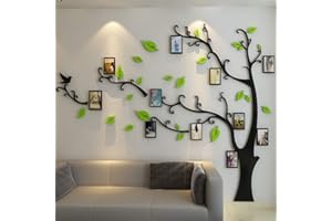 GUANGMU Tree Wall Stickers 3D DIY Tree Wall Decal Art Murals Large Family Photo Frames Tree Decoration for Living Room Bedroom Restaurant Home Decor