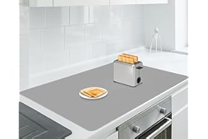 AECHY Silicone Mats for Worktops 90x60x0.2cm, Heat Resistant Mat Waterproof Kitchen Worktop Protector, Extra Large Silicone mat, Nonstick Craft Mat Kitchen Table Placemats for Countertop, Dark Gray