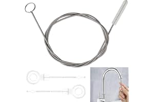 ZMDECQNA Drain Cleaning Unblocker Brush, 150cm Universal Sink Unblocker Cleaning Brush Household Flexible Pipe Cleaner Brush for Sink Bath Plug Sewer