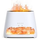 SALKING 2-in-1 Aroma Diffuser & Salt Range Pakistan Leuchte, Flammeneffekt Diffusor für ätherische Öle, Diffusor Kühler Nebel