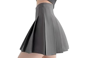 DRESHOW Mujer Elástica Plisada Minifalda Básica Informal Corto Falda