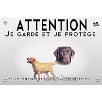 Panneau Attention Chien Aluminium 20x20cm - Réfléchissant - Résistant Aux Intempéries - Installation Facile