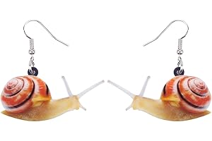 WEVENI Acrylic Cute Snail Earrings Dangle Drop Novelty Jewelry For Women Girls Ladies Dainty Gift