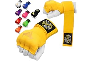 BRAMMO Boxing Hand Wraps Inner Gloves, Muay Thai MMA Martial Arts Punching Speed Bag Training Bandages, Quick Long Wrist Straps, Elasticated, Padded Fist Hand Protection, Handwraps