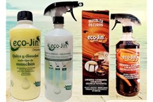 ECO-JIN DETERGENTE EXTRA CONCENTRADO + ECO-JIN OLEO LIMPIADOR MADERAS REPARADOR RESTAURADOR ABRILLANTADOR - PRODUCTOS REVOLUCIONARIOS MADERAS OSCURAS (INTENSE/MARSELLA)