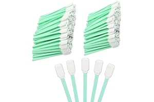 NIYATA 100 Bâtonnets de Nettoyage en Mousse,Ecouvillon de Nettoyage Petit Diametre,Tampons de Nettoyage,pour Imprimante à Jet d'encre,Lentille Optique,Caméra,Tête d'impression