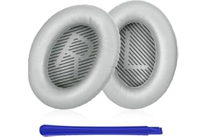 TesRank Cuscinetti auricolari di ricambio per Bose QuietComfort QC 2 15 25 35 AE2 AE2i AE2w SoundTrue SoundLink, Argento
